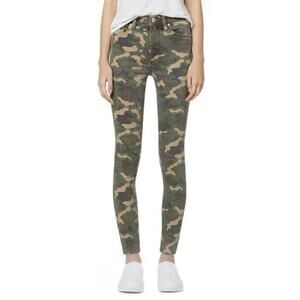 HUDSON‎ BARBARA HIGH WAIST SUPER SKINNY CAMO ANKLE JEANS IN MAMMOTH NWT SIZE 25